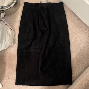 Black 100% Suede pencil Skirt